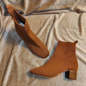 Joie Shoes | Joie Neely Knit Block Heel Sock Ankle Booties, Size 8